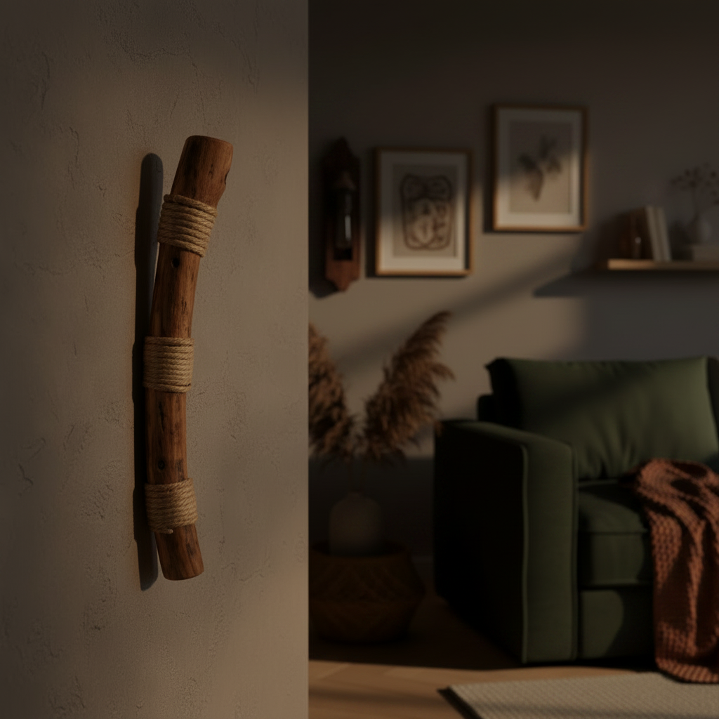 Reclaimed Olive Wood Wall Mounted Cat Scratcher